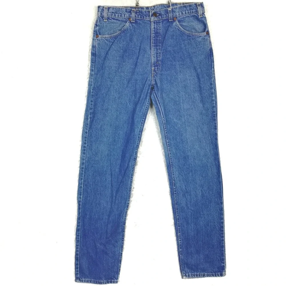 VTG Levi's Mens Jeans 508 Regular Tapered Blue Denim White Tab Medium Wash 36x34